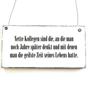 NETTE KOLLEGEN Türschild Holzschild Dekoschild Schild für Kollegen Spruchschild Bild 1