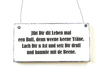 BERLINER MOTIVATION Wooden sign Deco sign door sign