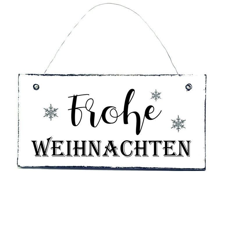 FROHE WEIHNACHTEN Türschild Schild Dekoschild Holzschild Etsy.de