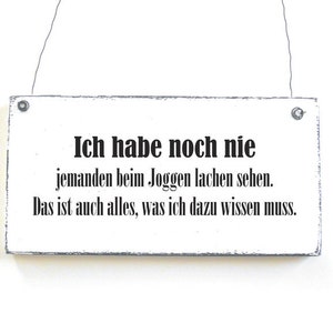 ICH & JOGGEN Dekoschild Türschild Schild aus Holz Spruchschild Bild 1