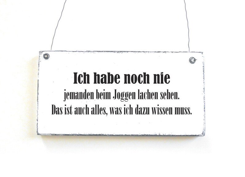 ICH & JOGGEN Dekoschild Türschild Schild aus Holz Spruchschild Bild 1