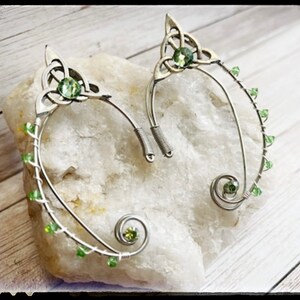 Celtic Elven Ear Cuff - Plain Elf Ear Cuff - Fairy Ears - Silver Elven Ears - Fairy Ear Cuff - Unisex Eleven Ear Cuffs