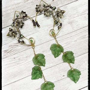 Vining Leaf Ear Cuffs - Vines and Leaves Elf Ears - Fairy Ears - Nature or Woodland Ear Cuff