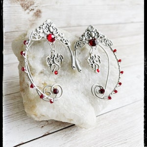 Elven Ear Cuffs - Elf Ears - Pointed Elven Ears - Fairy Ears - Ear Cuffs - Gothic Jewelry - Dragon Ear Cuffs - Elven Jewelry - Silver