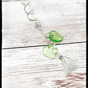 Hair Spiral - Flower Jewelry - Flower Hair Twist - Hair Twist Hair Jewelry - Silver
