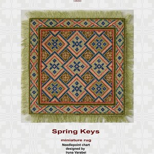 Spring Keys Miniature Rug Needlepoint Pattern image 6