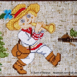 サイモン・ザ・ミュージシャンのクロスステッチパターン