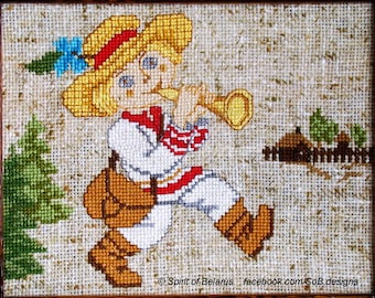 Simon the Musician Cross Stitch Pattern