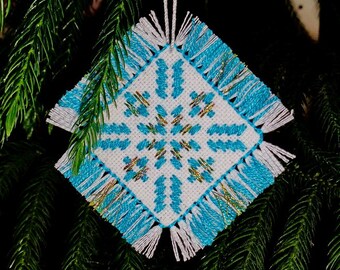 Snowflake Christmas Ornament Needlework Pattern