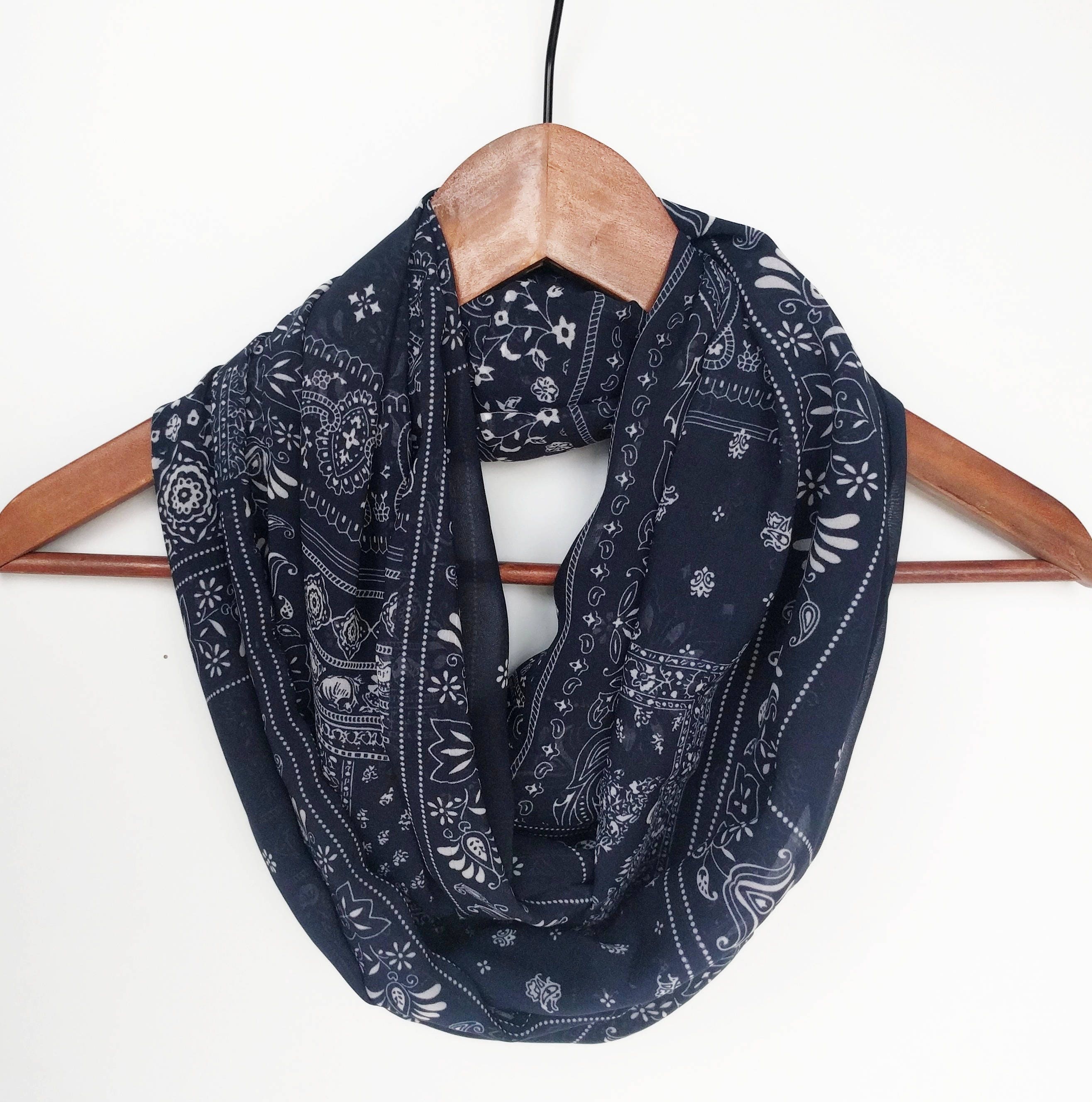 Navy Blue Infinity Scarf Travel Scarf Wanderlust Scarf for Etsy