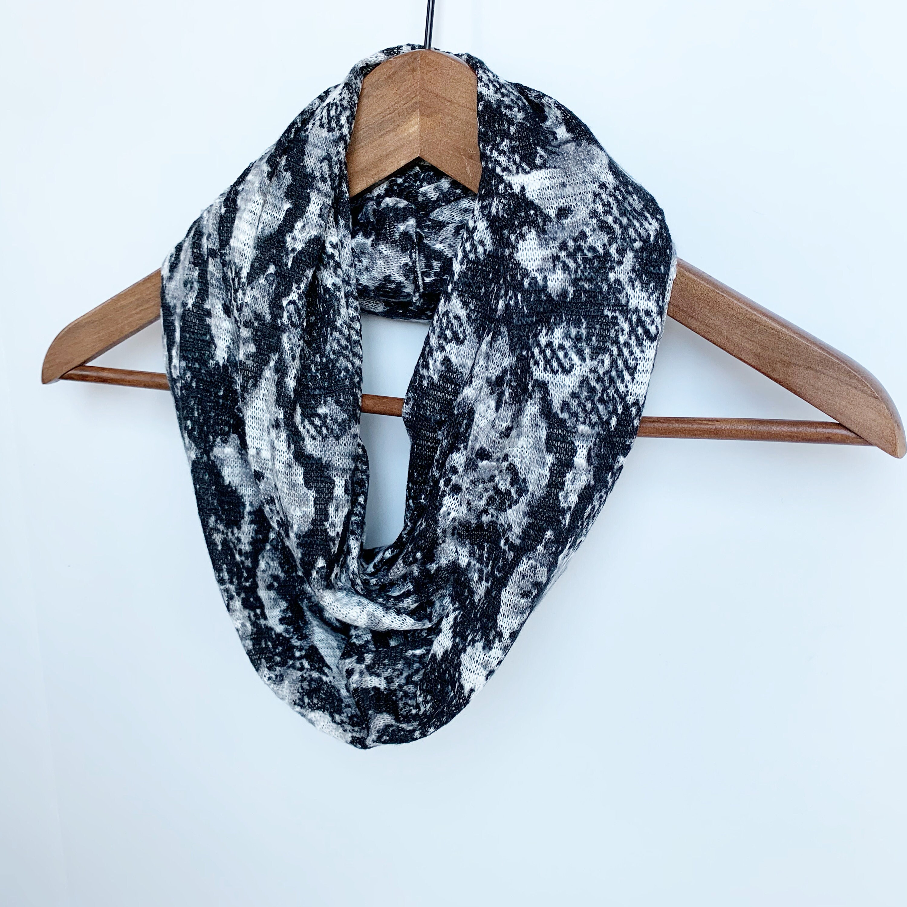 Snake Infinity Scarf Reptile Scarf Snake Print Scarf Gift Etsy