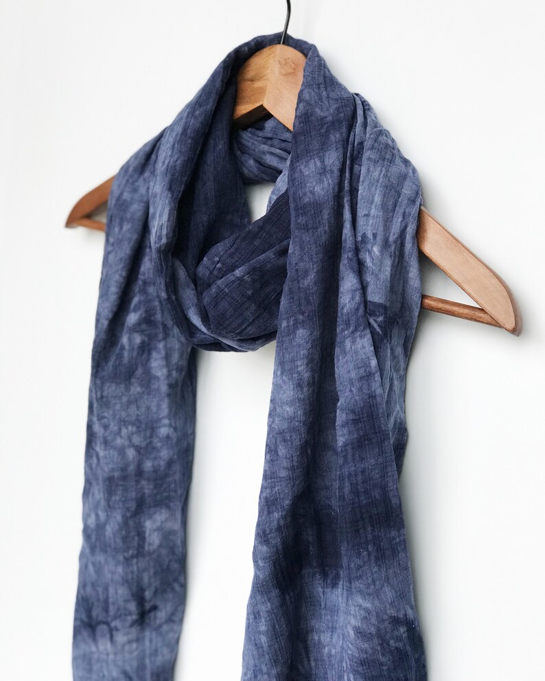navy blue cotton scarf