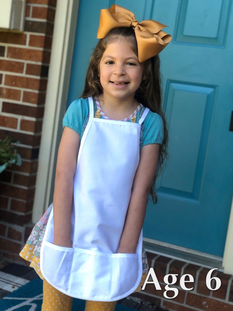 Kid Apron Monogrammed Apron Toddler Apron Personalized Etsy