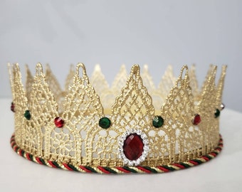 GOLD  Lace Crown,PRINCE Crown,Cake mash crown,Mini crown,Cake Topper ,baby boy Crown,Photography Prop,Cake Topper!!!