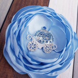 COUTURE Cinderellas Headband,Cinderellas outfit,Photo Prop,Cinderella Outfit,Baby Girl Headband,Fancy Flower,USA and All Handmade image 4