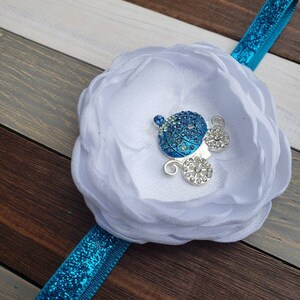 COUTURE Cinderellas Headband,Cinderellas outfit,Photo Prop,Cinderella Outfit,Baby Girl Headband,Fancy Flower,USA and All Handmade image 7