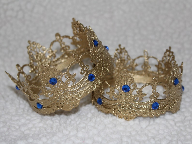 Crown Cake Topper,Gender Reveal Crown,Lace Crown Cake Topper,Gold Lace Crown,Baby Shower Favors,Center Pieces,Prince Crown,Princess Crown image 3
