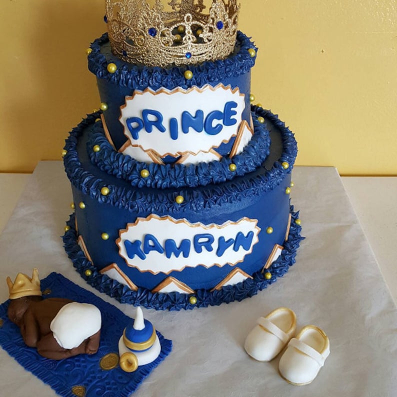 Crown Cake Topper,Gender Reveal Crown,Lace Crown Cake Topper,Gold Lace Crown,Baby Shower Favors,Center Pieces,Prince Crown,Princess Crown image 6