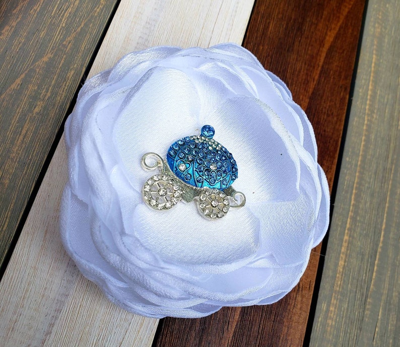 COUTURE Cinderellas Headband,Cinderellas outfit,Photo Prop,Cinderella Outfit,Baby Girl Headband,Fancy Flower,USA and All Handmade image 3