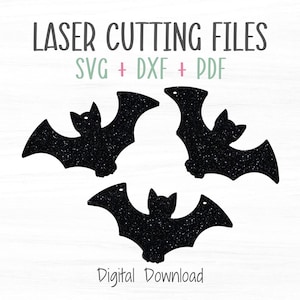 Halloween Bat Earrings SVG Bundle, Laser Digital File, Laser cut file, Earring Template, Cutting Machine SVG, Commercial Use, BB01022