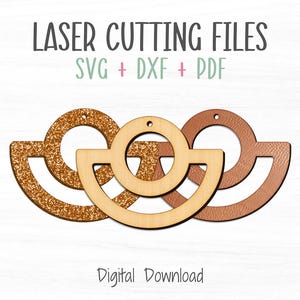 Macramé oorbellen SVG-sjabloonbestand voor het snijden van leer, hout of acryl sieraden, Glowforge getest, commercieel gebruik