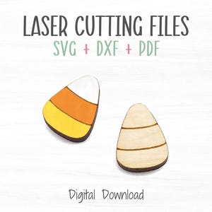 Candy Corn Stud Earrings SVG File for Laser, Cut and Score File for Fast Cutting on a Glowforge Laser, Stud Earring SVG Template