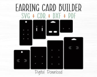 Earring Cards SVG Bundle: DIY Jewelry Display (Digital Download)
