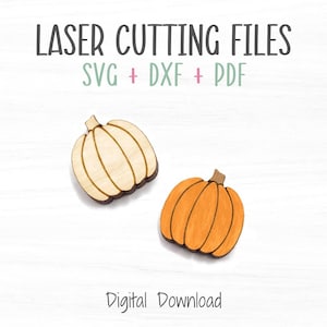 Pumpkin Stud Earrings SVG File for Laser, Cut and Score File for Fast Cutting on a Glowforge Laser, Stud Earring SVG Template