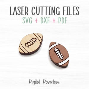 Football Stud Earrings Laser SVG File, Cut and Score File for Fast Cutting on a Glowforge Laser, Stud Earrings SVG Template
