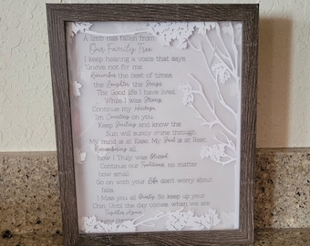 Memorial Shadow Box – "A Limb Has Fallen" Sympathy Gift