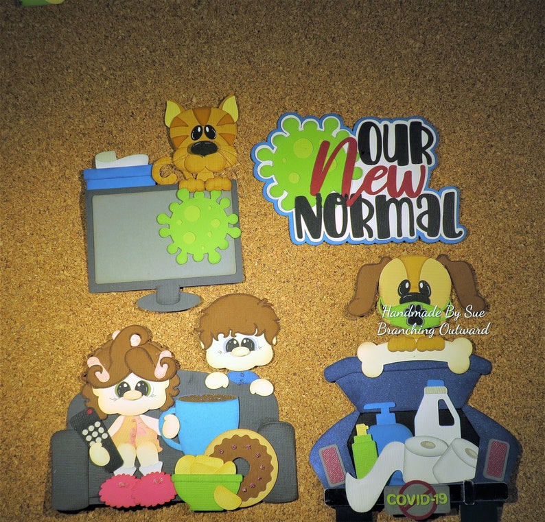 Co-Vid Our New Normal Paper Piecing Cute Premade Scrapbooking Co-Vid Our New Normal Paper Piecing Cute Premade Scrapbooking