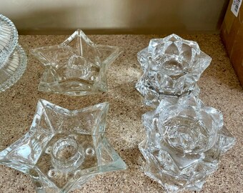 Glass Tapper Candle holders-Pairs-Variety-Sets