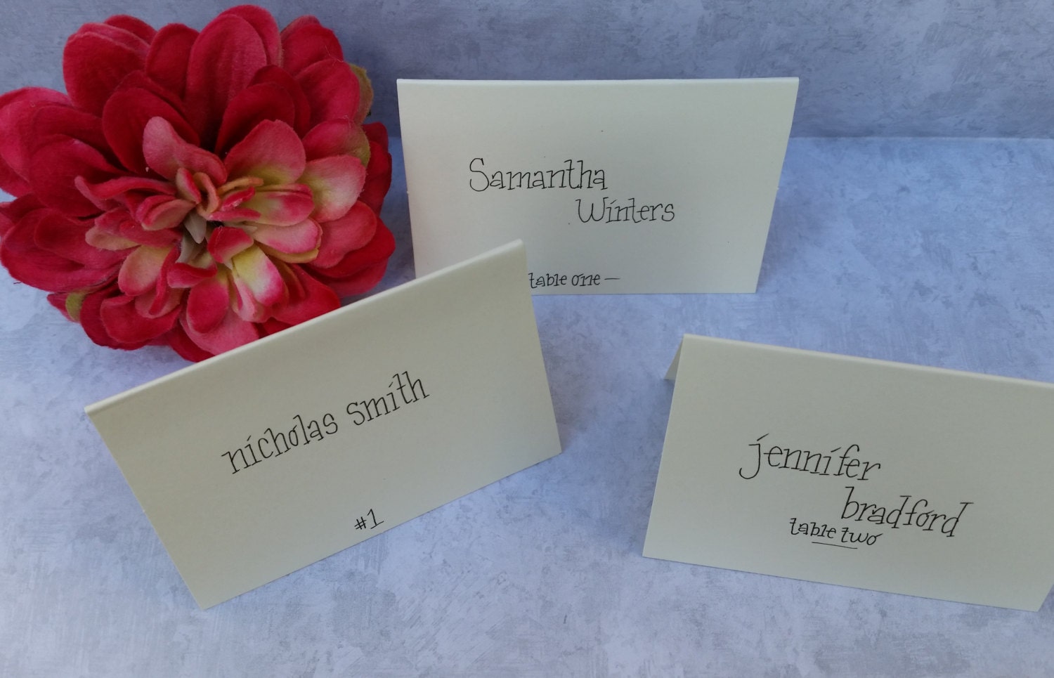 Wedding Place Card and Escort Card Simple Calligraphy Etsy