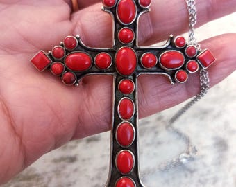 Crocifisso Ciondolo IN Argento Sterling Massiccio - Foto 2