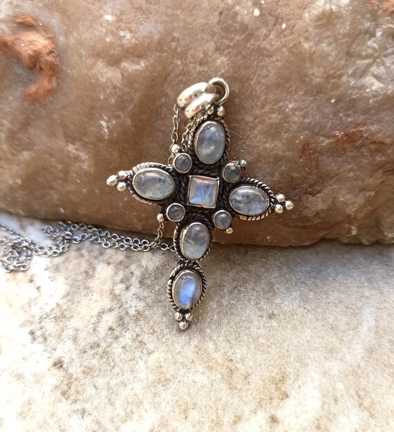 Collana Filigrana Argento Regalo YAFEINI Collana Pietra Di Luna - Ciondolo In Argento Sterling 925 Con Filigrana, Regalo Per Donne Collana Chiama Angeli Gravidanza - Foto 5