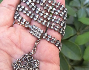 マルチ＆クリスタルシルバースタッズラインストーンベルト付きシルバー