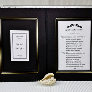 BEREAVEMENT P0EM GIFT: Double Photo Folder Memorial Remembrance Keepsake &#39;A Bridge Between Us&#39;