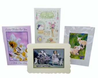 N0S EASTER CARDS 2 PACK with Envelopes Plus Bonus Card Limited Stock Free Shipping -Vintage Collection at WriteWords By RosaLinda