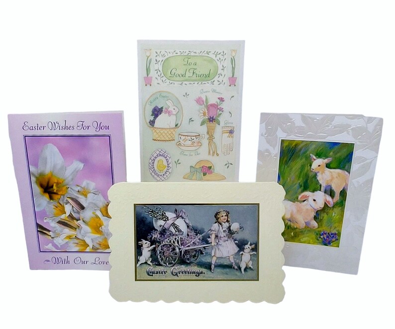 N0S EASTER CARDS 2 PACK with Envelopes Plus Bonus Card Limited Stock Free Shipping Vintage Collection at WriteWords By RosaLinda image 1