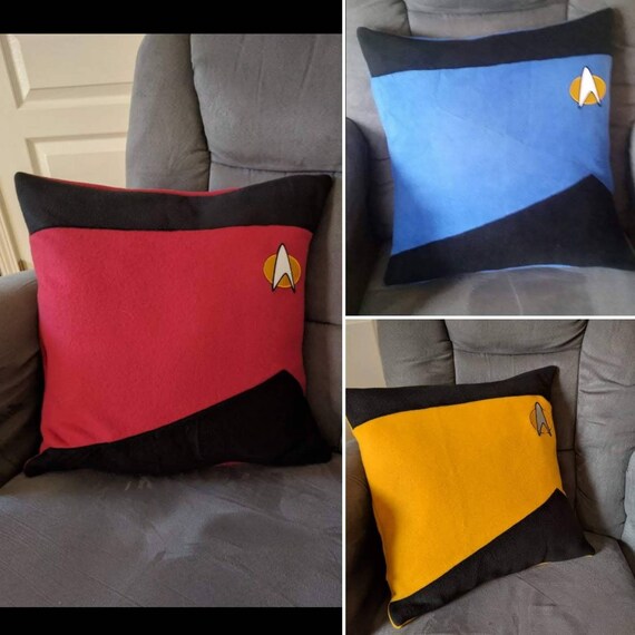 Star Trek TNG Uniform Pillow Cover | Etsy Star Trek TNG Uniform Pillow Cover | Etsy
