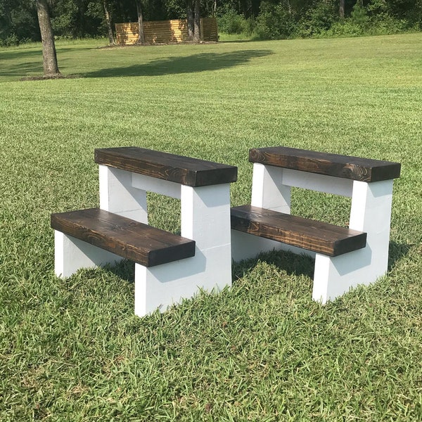 Rustic Farmhouse Style Step Stool - 2 Steps