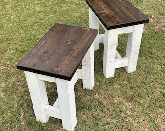 Rustic Farm House Country Chic Bar Stool or Side Table