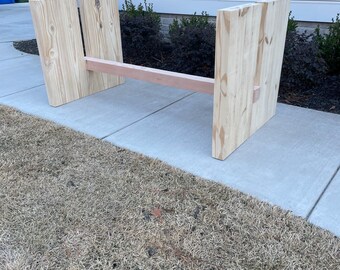 Modern Square Trestle Solid Wood Table Legs
