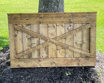 Custom Made Solid Wood Barn Door style Baby, dog, cat, pet Gate with X