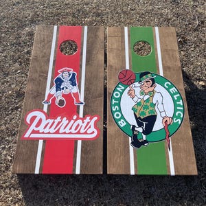 Cornhole Boards with Custom Logo with Center Stripe Bean Bag toss