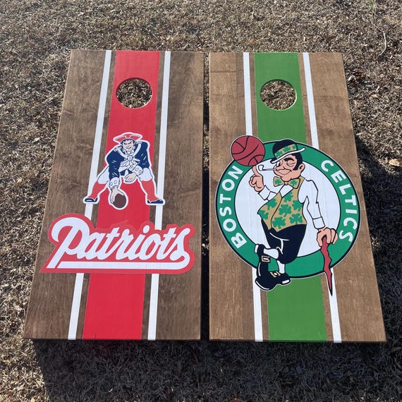 Cornhole Boards with Custom Logo with Center Stripe Bean Bag toss