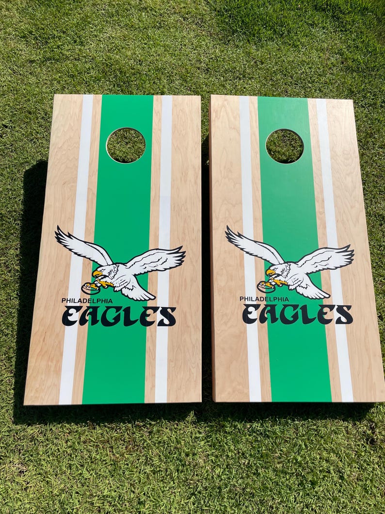 Cornhole Boards with Custom Logo with Center Stripe Bean Bag toss image 4