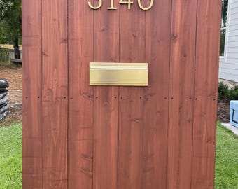 Custom Built Solid wood Exterior Vertical Slat Gate