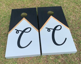 Cornhole Boards with Custom Logo V Style Design Bean Bag toss