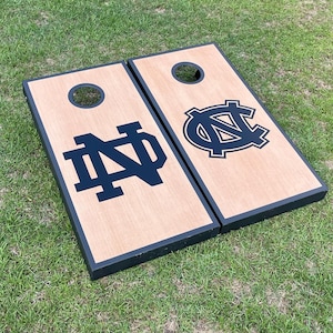 Custom Cornhole Boards with Logo and Painted Border - Bean Bag toss